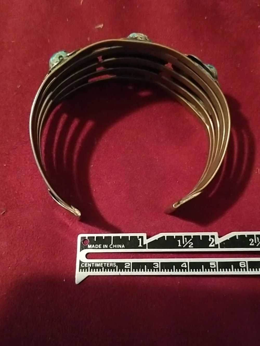 Egyptian revival Scarab Cuff Bracelet - Picture 5 of 7